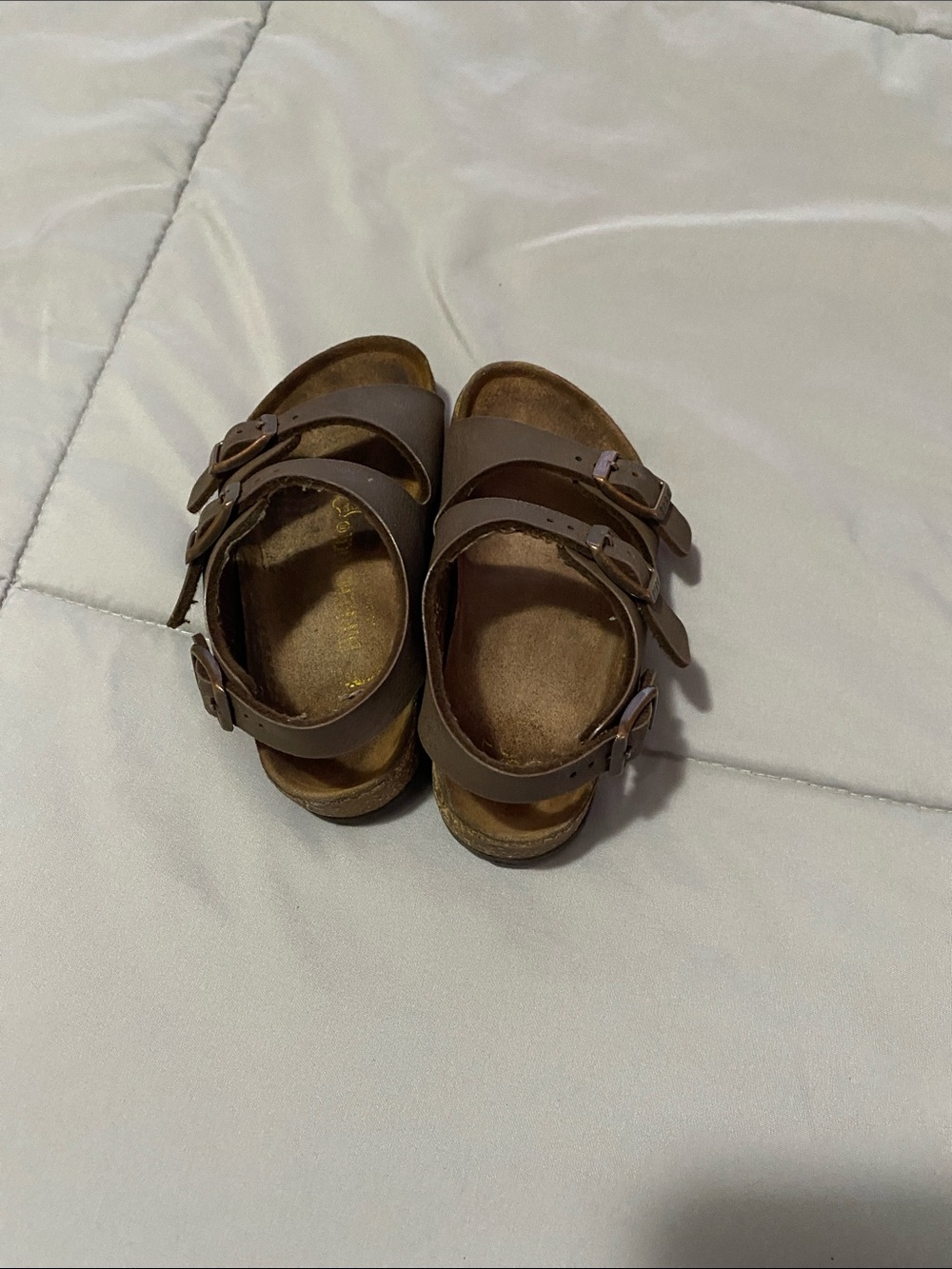 Birkenstock Kids Brown Double-Buckle Sandals - Picture 2 of 3
